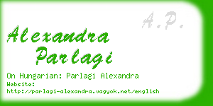 alexandra parlagi business card